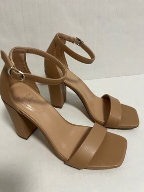 A New Day Ema Square Toe Ankle Strap Sandals